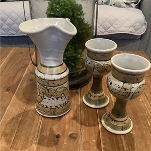 Handcrafted Hage Ceramic carafe set